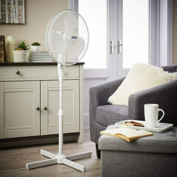 3 Speed 16 Inch White Stand Fan
