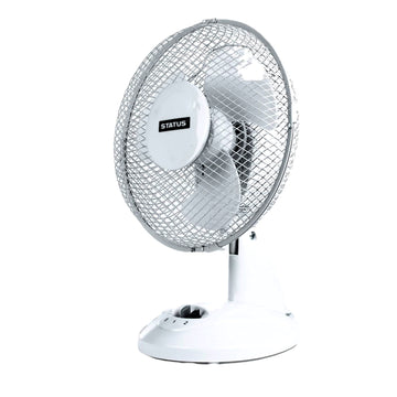 2 Speed 9 Inch White Desk Fan
