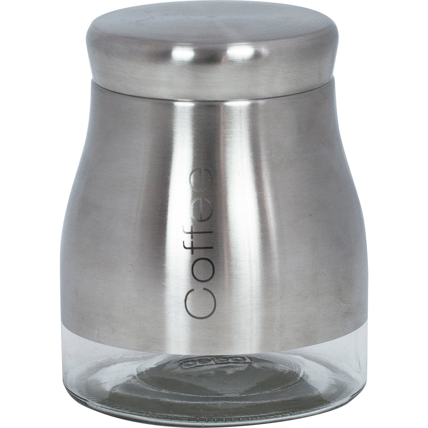 Sabichi 0.7 Litre Brushed Stainless Steel Glass Coffee Jar