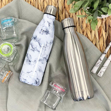 450ml Silver Stainless Steel Insulated Flask