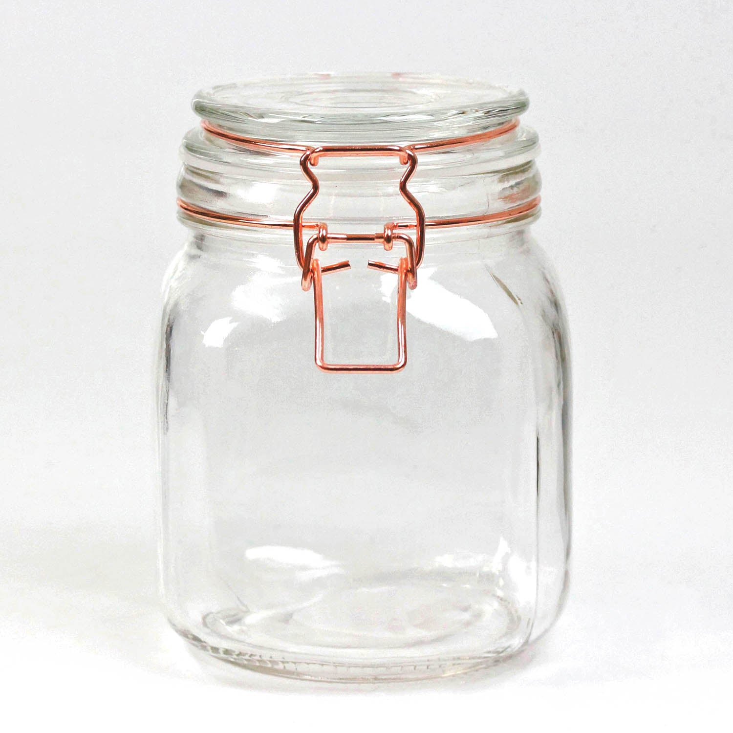 900ml Glass Copper Clip Top Storage Jar