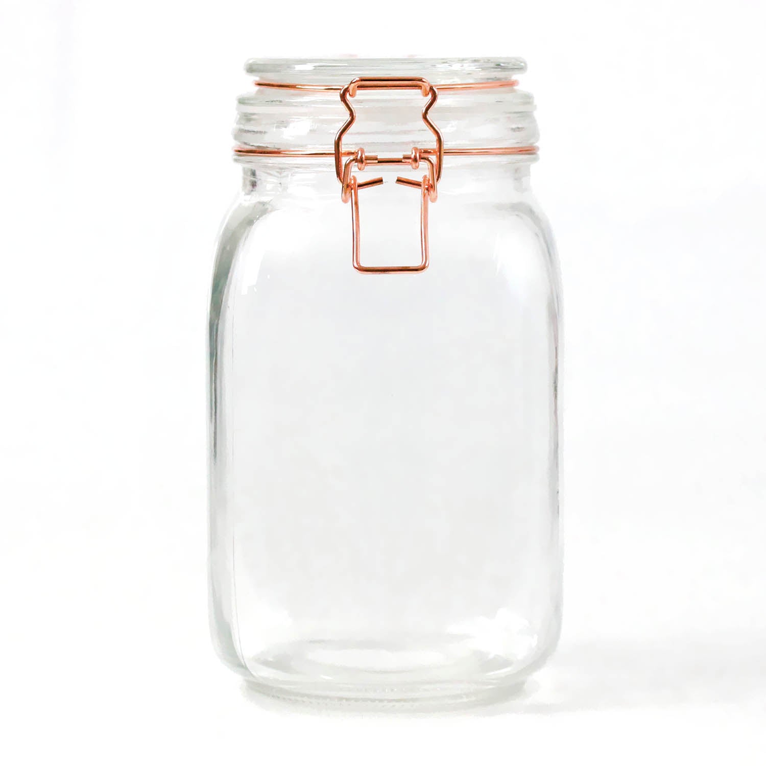 1.5L Glass Copper Clip Top Storage Jar