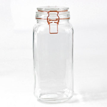 2.2L Glass Copper Clip Top Storage Jar