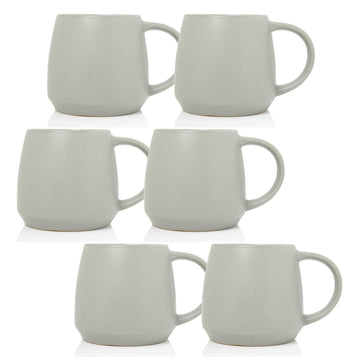 6pcs 320ml Essentials Matt Grey Mug