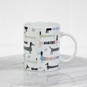 2pcs 250ml Porcelain Dogs Themed Mug