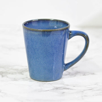 250ml Reactive Glazed Blue Gloss Mug