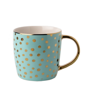 10oz Gold Spots Porcelain Mug