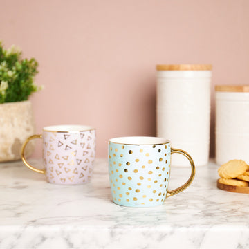 10oz Gold Spots Porcelain Mug