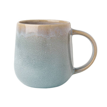 2Pcs 350ml Stoneware Reactive Glazed Grey Mug