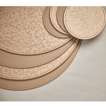 8Pcs Gold Placemat & Coaster Set