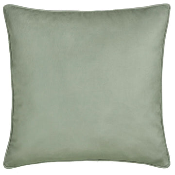 Foliage Delicate Floral Velvet Filled Cushion 43x43cm Gold & Green