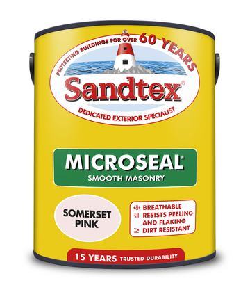 Sandtex Pink Ultra Smooth Masonry Paint - 5 L Somerset