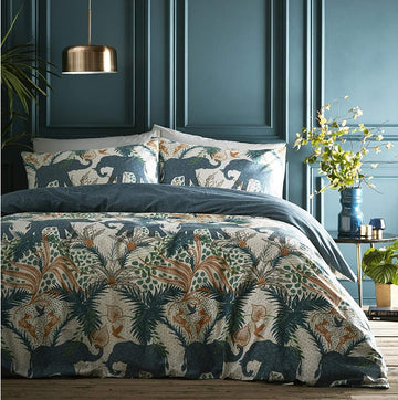 Savannah King Duvet Cover Bedding Set - Teal Blue