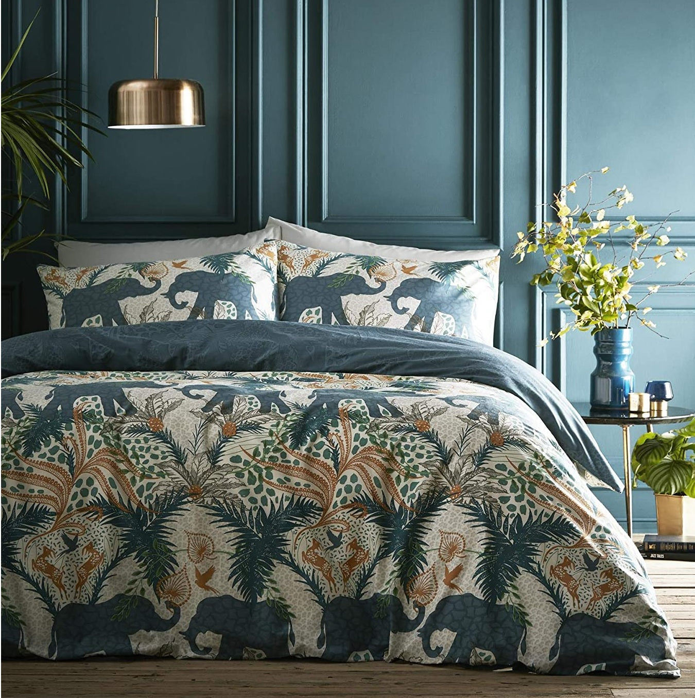 Savannah Single Duvet Cover Bedding Set - Teal Blue