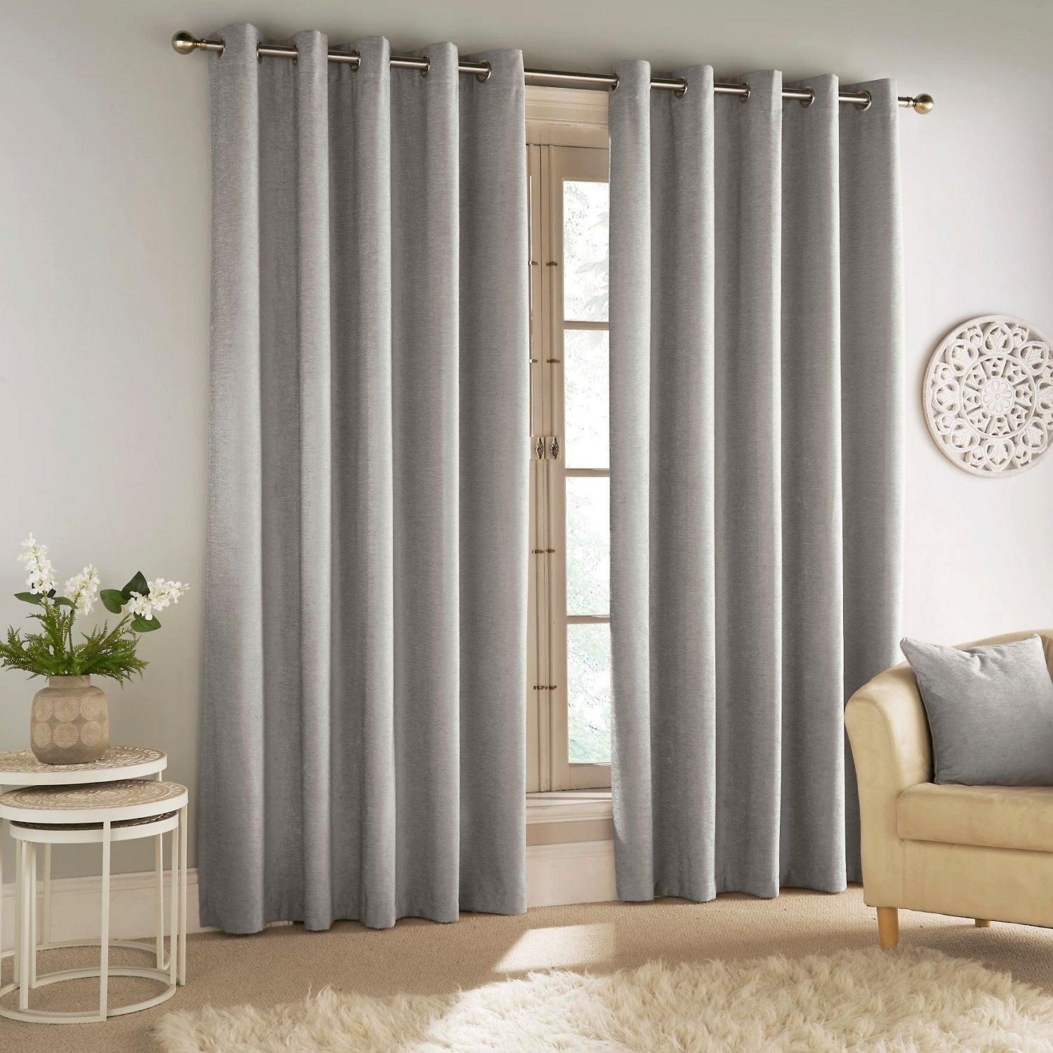 66x90" Silver Grey Savoy Blackout Curtains