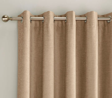 90x90" Sand Natural Savoy Blackout Curtains