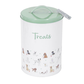 13x19cm Tin Pet Treat Canister With Lid