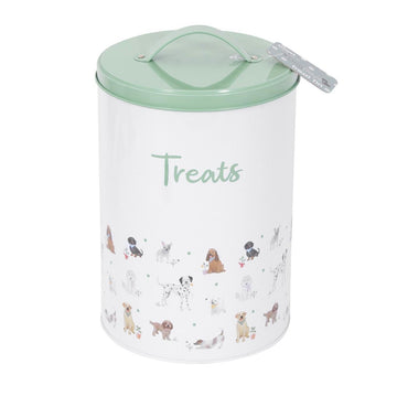 3Pcs Dog Print Pet Treat Tins Storage With Lids