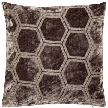 Malini Large Ivor Filled Cushion 43x43cm - Slate Grey