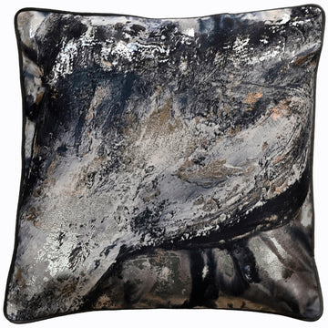 Malini Storm Filled Cushion 45x45cm - Silver Grey