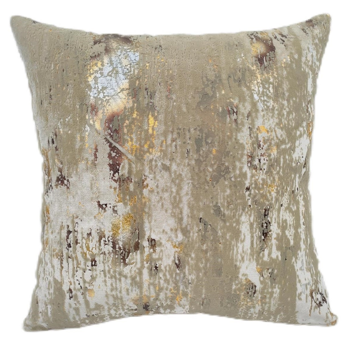 Malini Torcello Filled Cushion 43x43cm - Gold & Natural