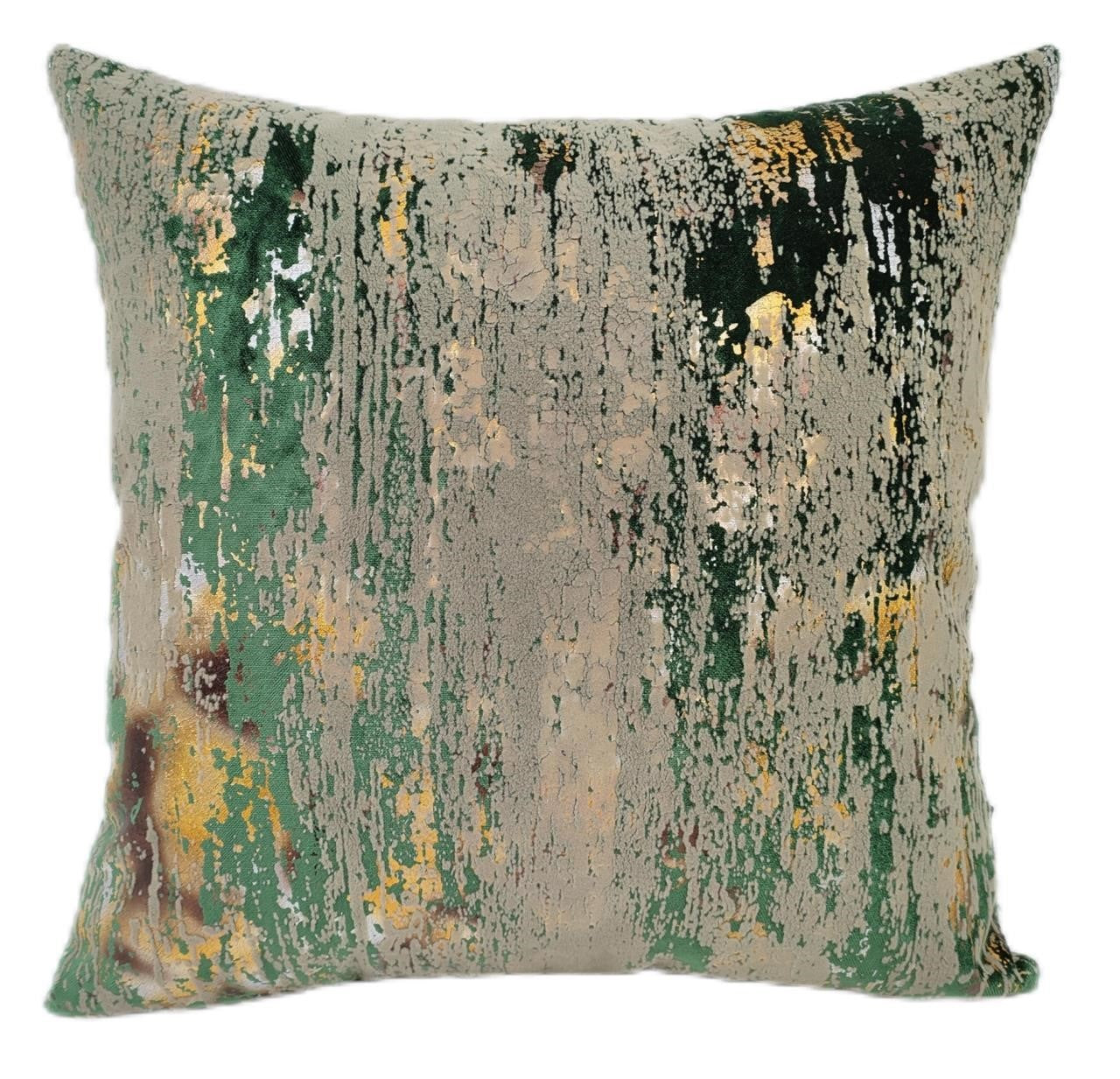 Malini Torcello Filled Cushion 43x43cm - Green & Natural