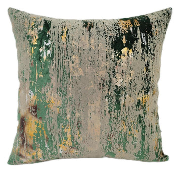 Malini Torcello Filled Cushion 43x43cm - Green & Natural