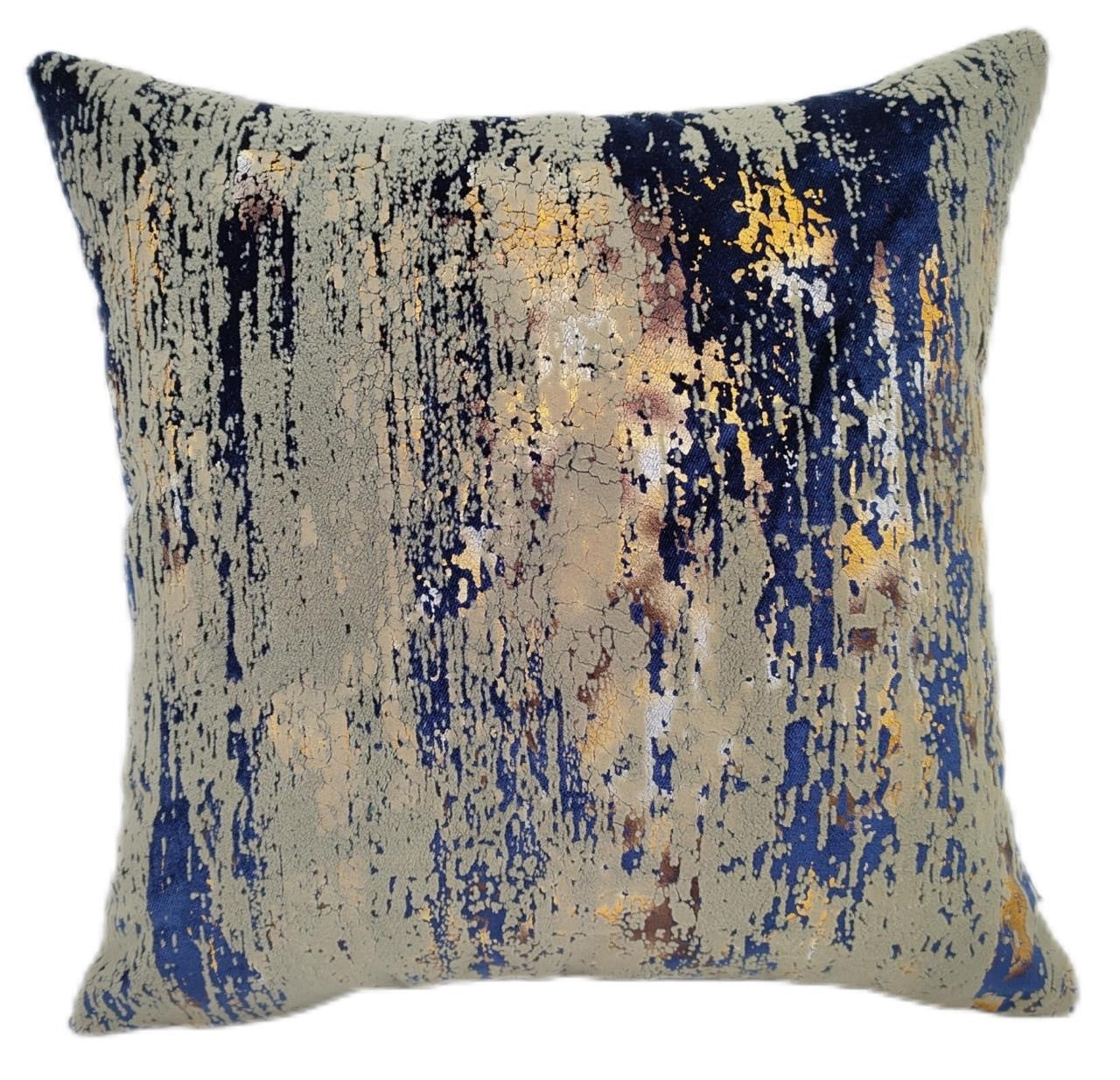 Malini Torcello Filled Cushion 43x43cm - Navy & Natural