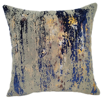 Malini Torcello Filled Cushion 43x43cm - Navy & Natural