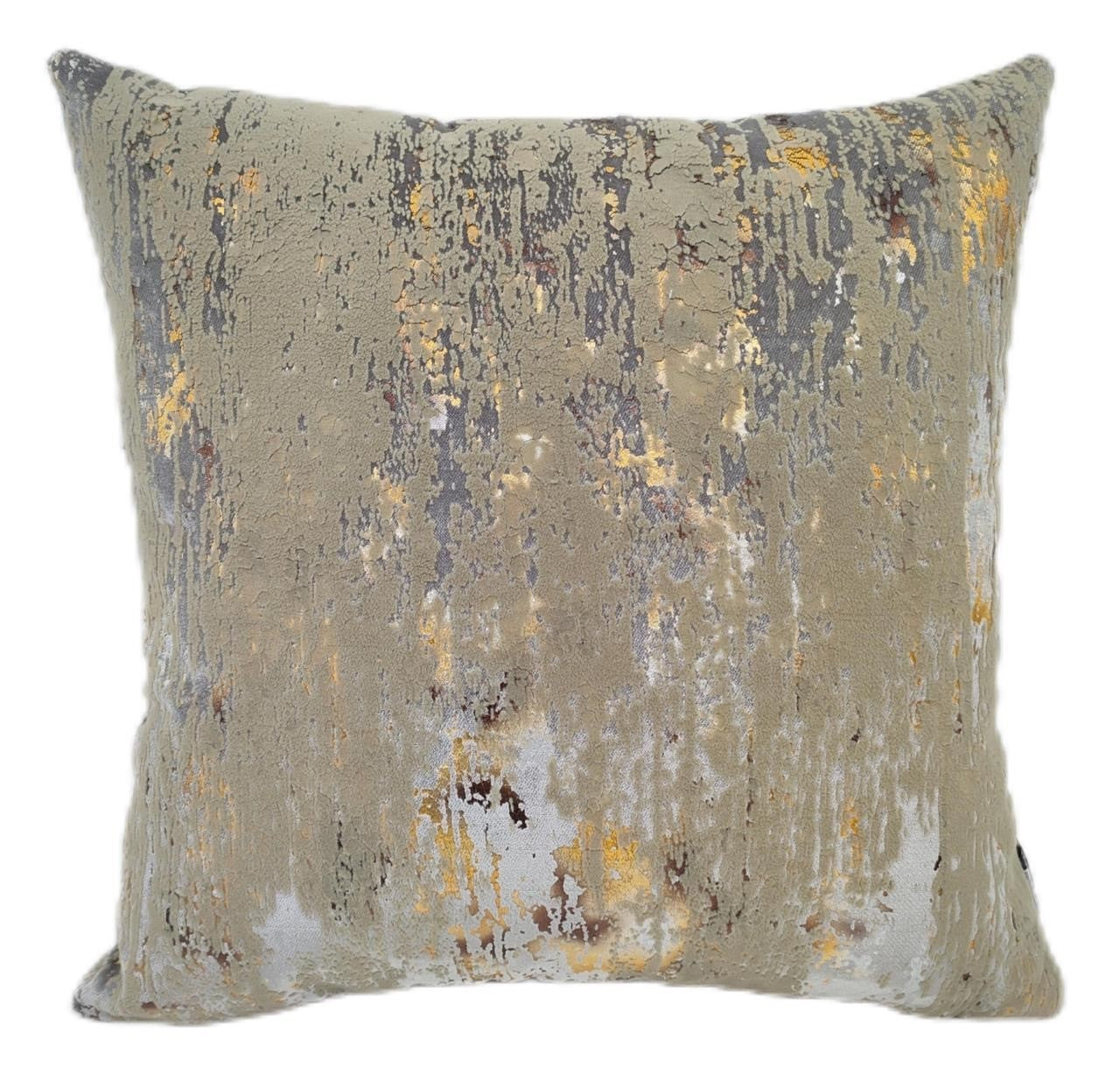 Malini Torcello Filled Cushion 43x43cm - Silver Grey & Natural