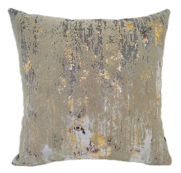 Malini Torcello Filled Cushion 43x43cm - Silver Grey & Natural