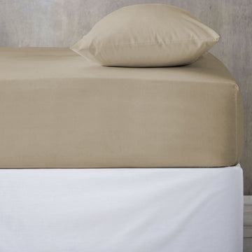 Fitted Sheet 25cm Deep, Single, Natural