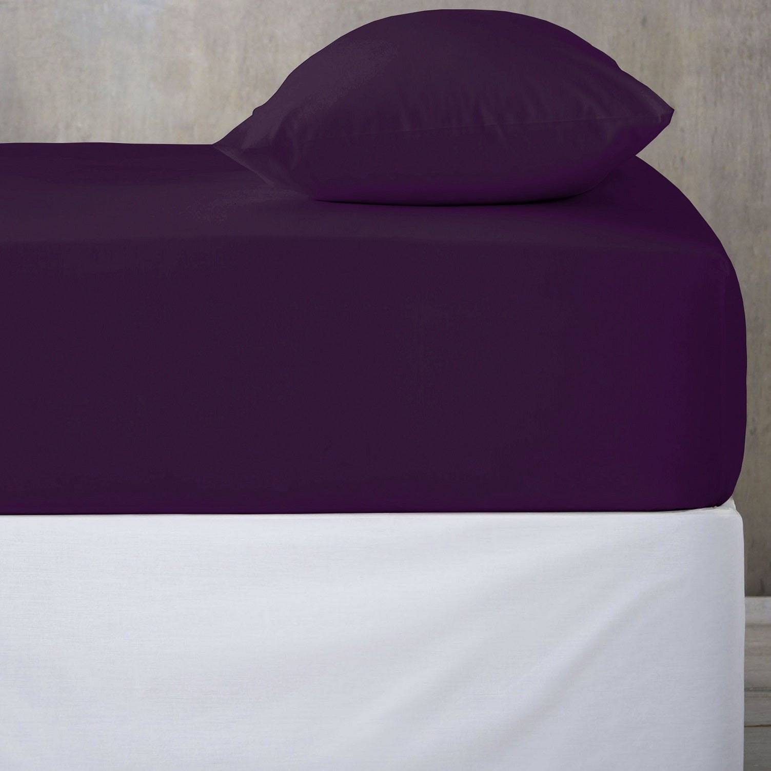 2Pcs Purple Plain Dyed Pillowcases