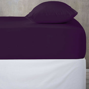 Fitted Sheet 25cm Deep, Single, Purple