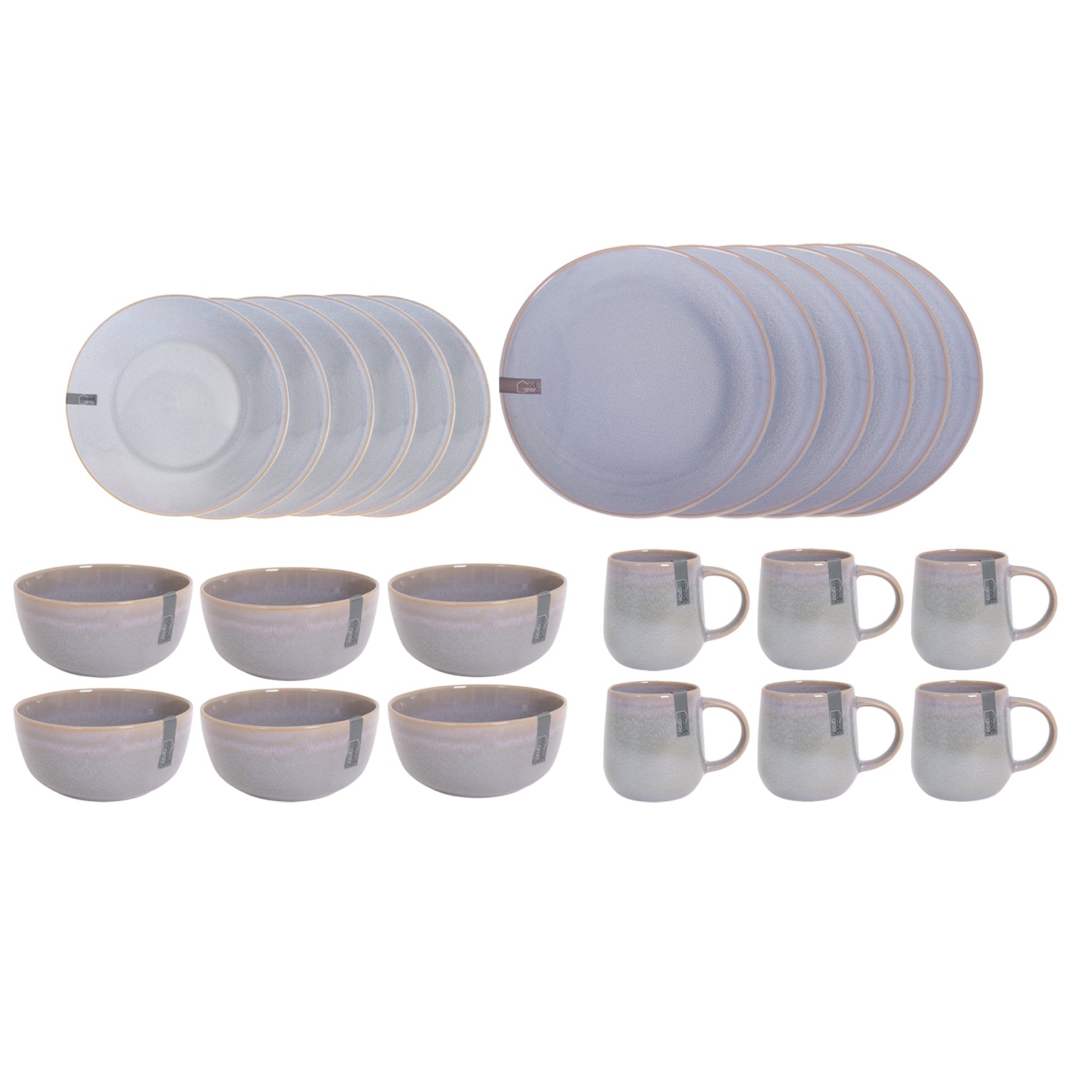 24Pcs Stoneware Dinnerware Set