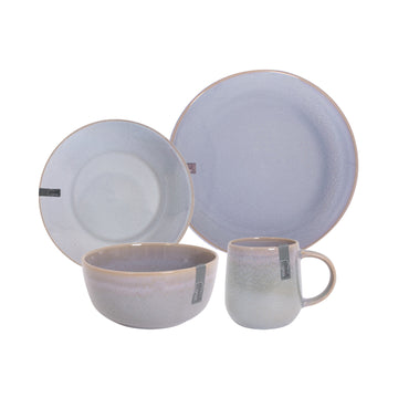 4pcs Stoneware Dinner Plate Bowl and Mug Set