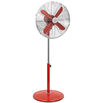 Swan Retro 16 Inch Stand Fan Red