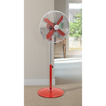 Swan Retro 16 Inch Stand Fan Red