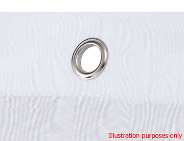 Plain White Shower Curtain with Hooks