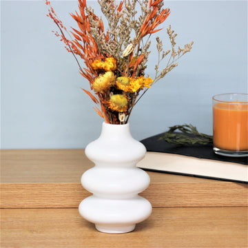 White Ceramic Bubble Vase