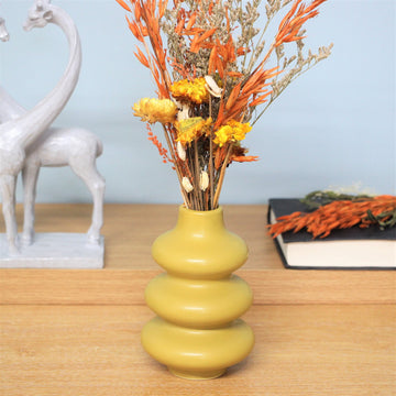 Yellow Ceramic Bubble Vase