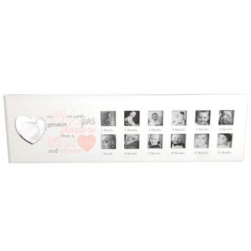 64x18cm White Wood My First Year Poem Picture Photo Frame
