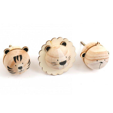 Set of 3 Drawer Knobs Wood