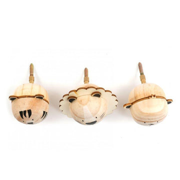 Set of 3 Drawer Knobs Wood