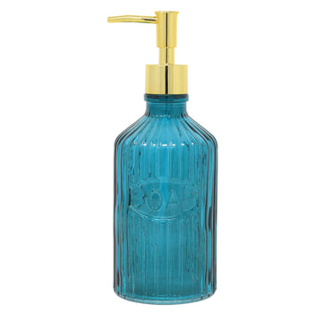 Blue Glass Liquid Soap Lotion Dispenser