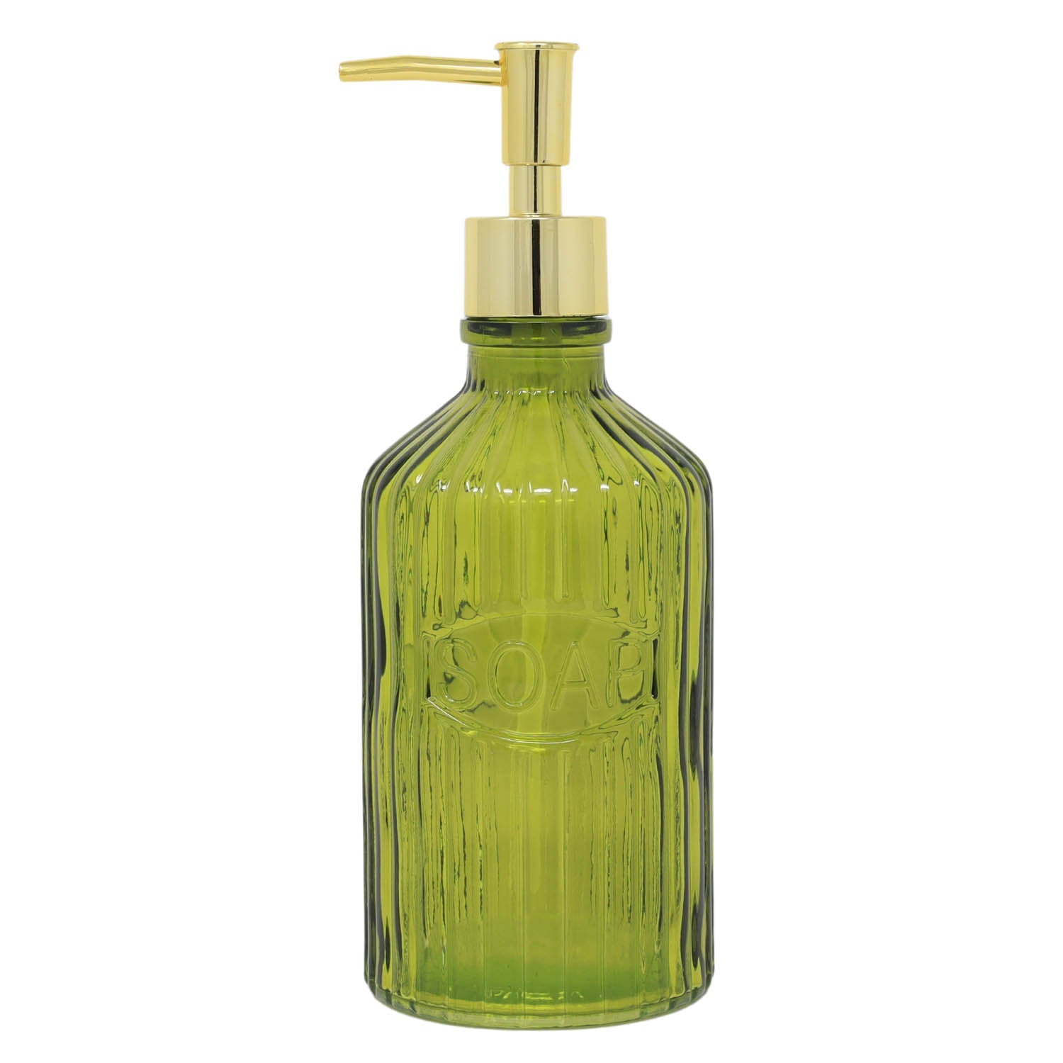 Green Glass Liquid Soap Lotion Dispenser