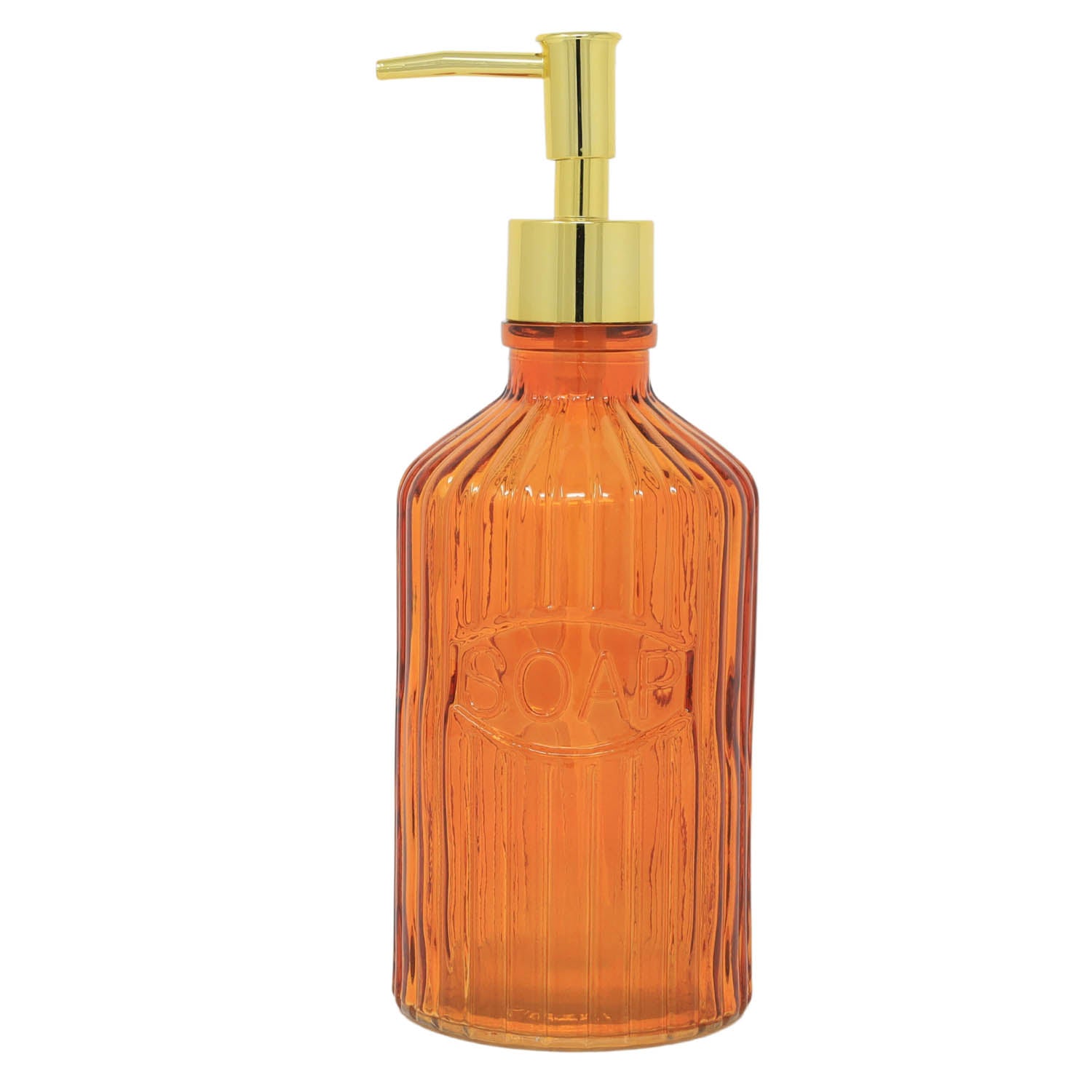 Orange Glass Liquid Soap Lotion Dispenser