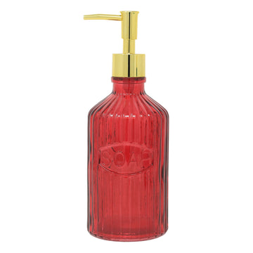 Pink Glass Liquid Soap Lotion Dispenser