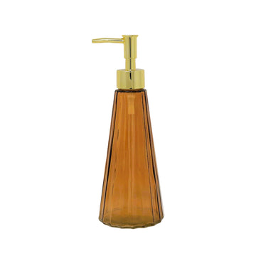 Amber Glass Pump Liquid Soap Dispenser