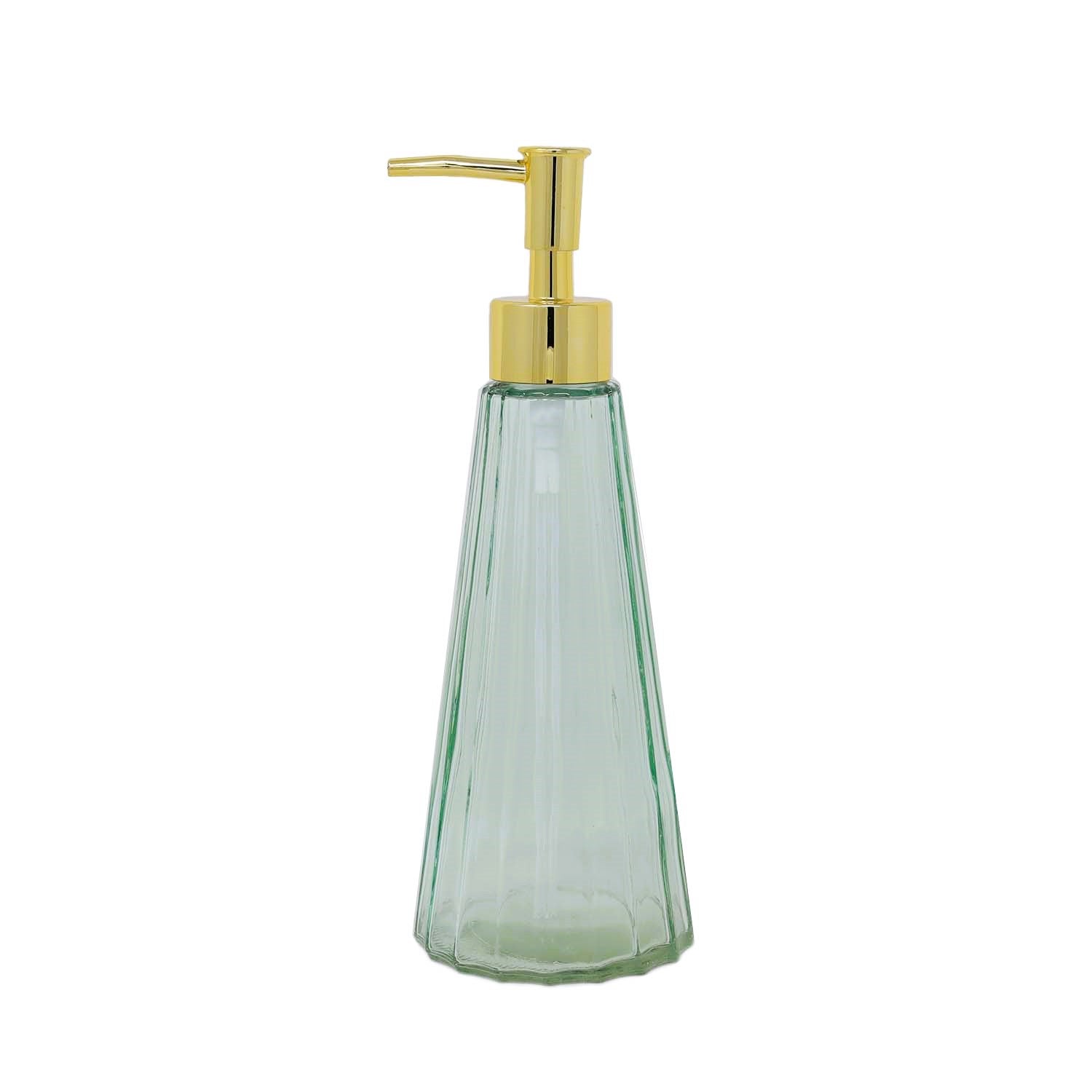 Green Glass Pump Liquid Soap Dispenser